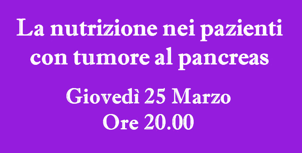 Nutrizione pazienti con tumore al pancreas